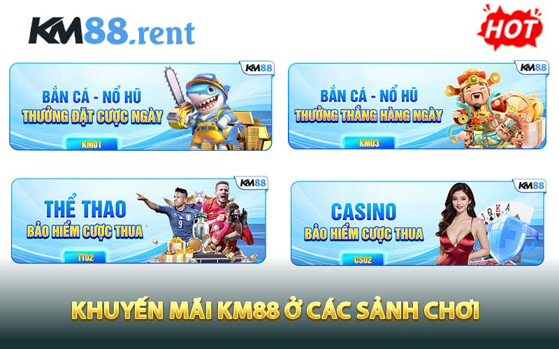 Khuyến mãi KM88 ở các sảnh chơi