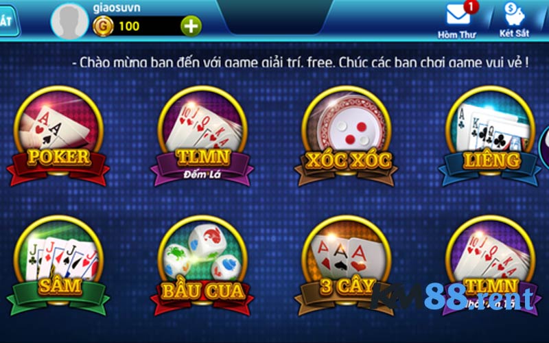 Siêu phẩm đã tạo sức hút ở sảnh game bài KM88